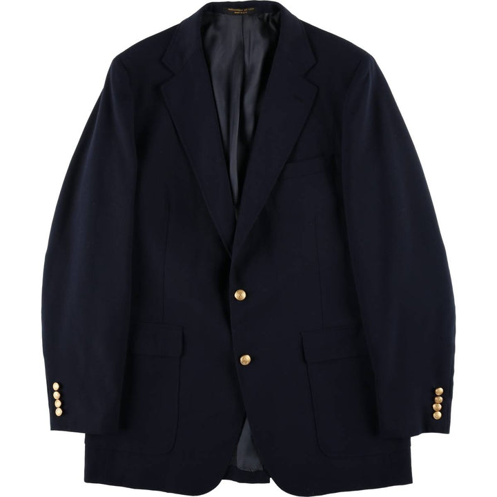 Deansgate Navy Blazer Tailored Jacket, Made in USA, Men's Size L (approx.) unclear navy blue type Vintage Second Hand