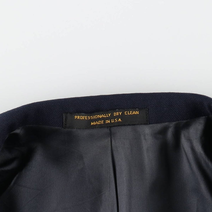 Deansgate Navy Blazer Tailored Jacket, Made in USA, Men's Size L (approx.) unclear navy blue type Vintage Second Hand