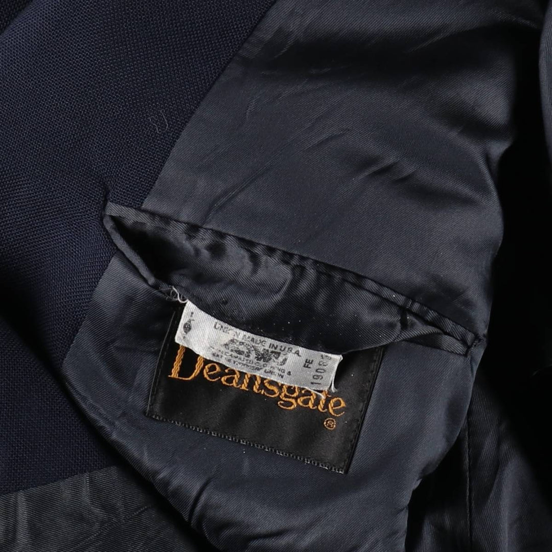 Deansgate Navy Blazer Tailored Jacket, Made in USA, Men's Size L (approx.) unclear navy blue type Vintage Second Hand