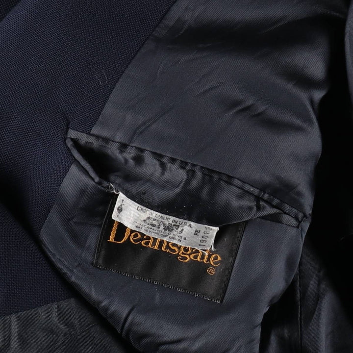Deansgate Navy Blazer Tailored Jacket, Made in USA, Men's Size L (approx.) unclear navy blue type Vintage Second Hand