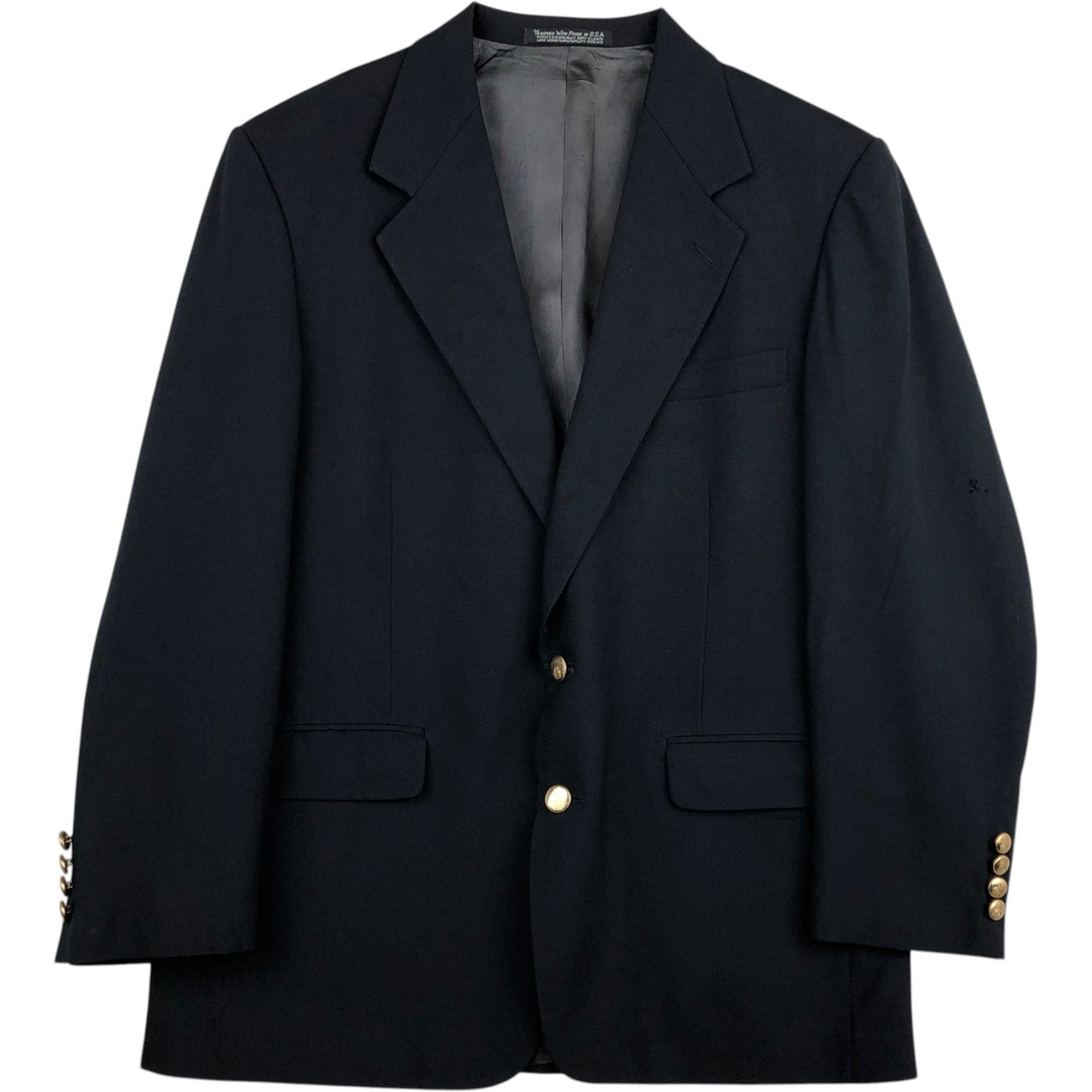 Christian Brooks Navy Blazer Tailored Jacket, Made in USA, Men's Size L (approx.) unclear navy blue type Vintage Second Hand