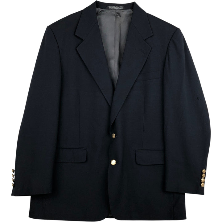 Christian Brooks Navy Blazer Tailored Jacket, Made in USA, Men's Size L (approx.) unclear navy blue type Vintage Second Hand