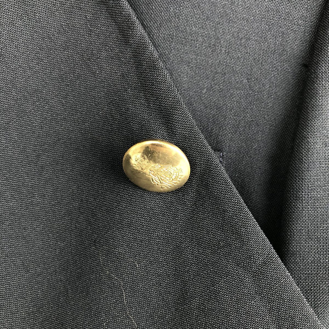 Christian Brooks Navy Blazer Tailored Jacket, Made in USA, Men's Size L (approx.) unclear navy blue type Vintage Second Hand