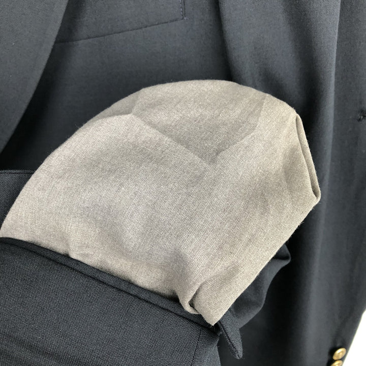 Christian Brooks Navy Blazer Tailored Jacket, Made in USA, Men's Size L (approx.) unclear navy blue type Vintage Second Hand