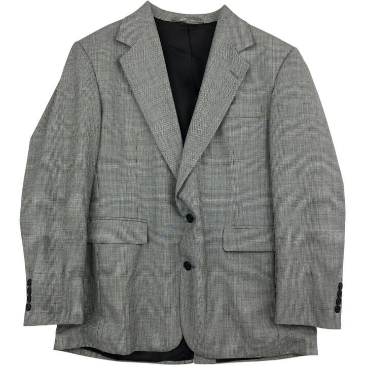 Haggar Check Pattern Wool Tailored Jacket, Made in USA, Men's Size M (approx.) wool white type Vintage Second Hand