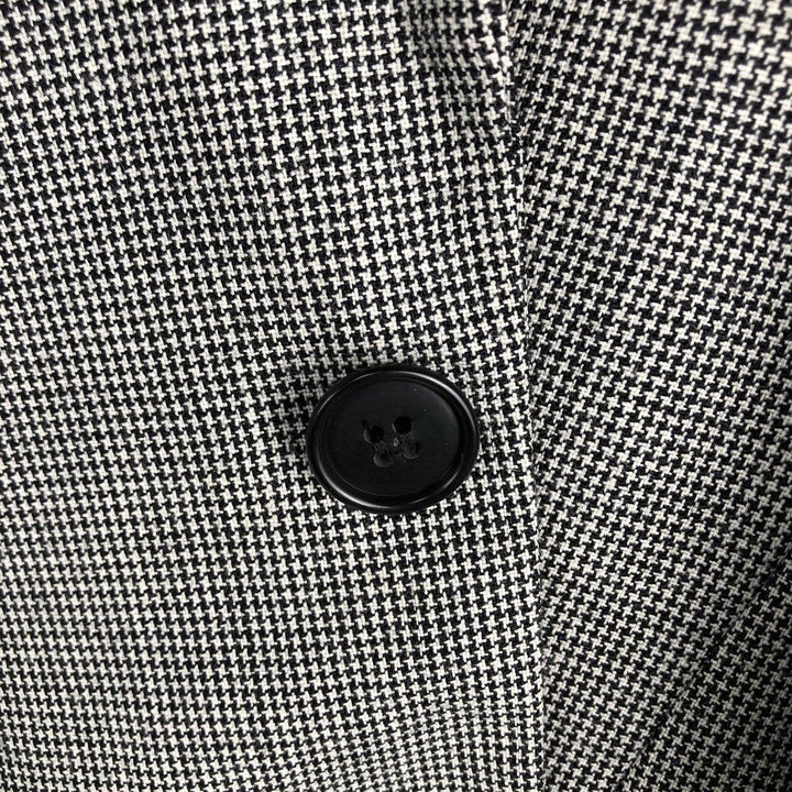 Haggar Check Pattern Wool Tailored Jacket, Made in USA, Men's Size M (approx.) wool white type Vintage Second Hand
