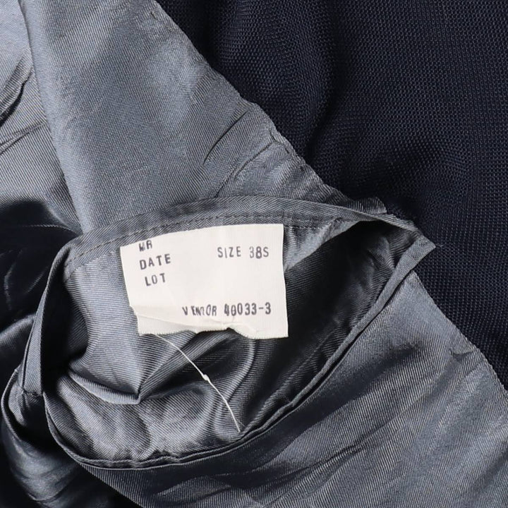 Stafford Navy Blazer, Tailored Jacket, Made in USA, Men's Size M wool navy blue type Vintage Second Hand