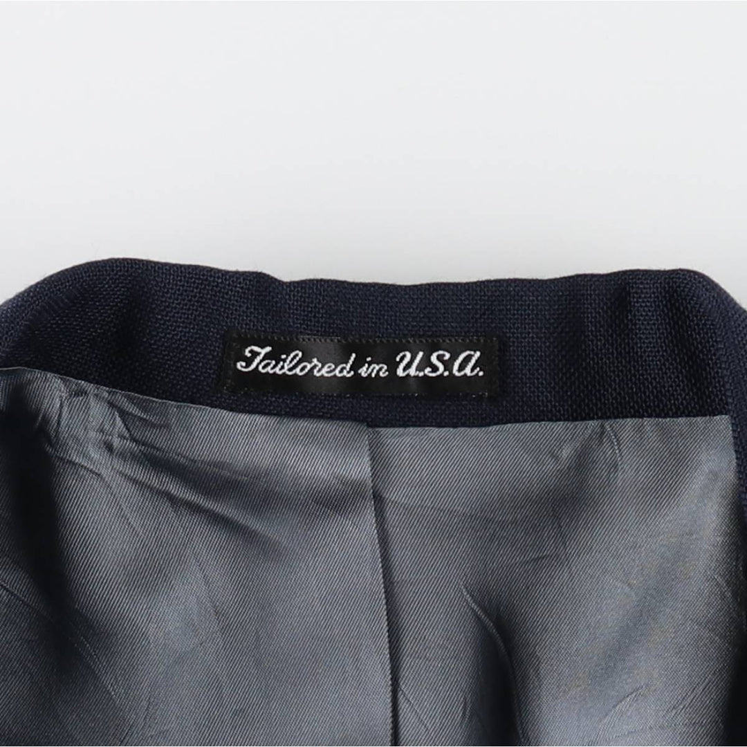 Stafford Navy Blazer, Tailored Jacket, Made in USA, Men's Size M wool navy blue type Vintage Second Hand