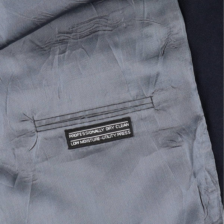 Stafford Navy Blazer, Tailored Jacket, Made in USA, Men's Size M wool navy blue type Vintage Second Hand