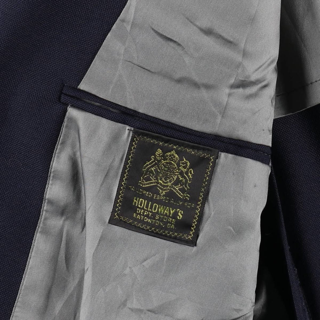Holloway's Navy Blazer Tailored Jacket, Made in USA, Men's Size M unclear navy blue type Vintage Second Hand