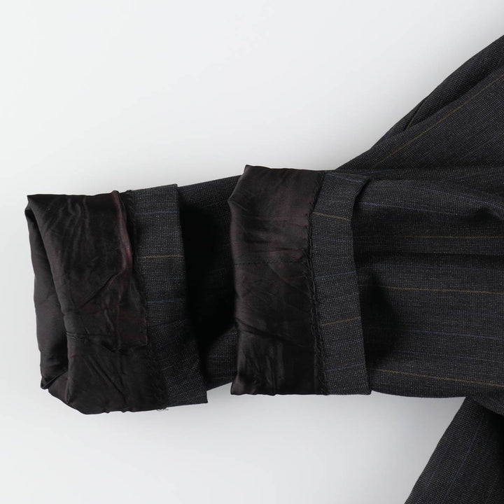 Haggar Gallery Stripe Pattern Blazer Tailored Jacket, Made in USA, Men's Size L (approx.) unclear Charcoal Vintage Second Hand