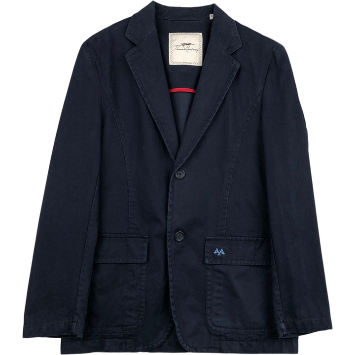 Burberry's Thomas Burberry Cotton Tailored Jacket, Men's Size M (approx.) cotton navy blue type Vintage Second Hand