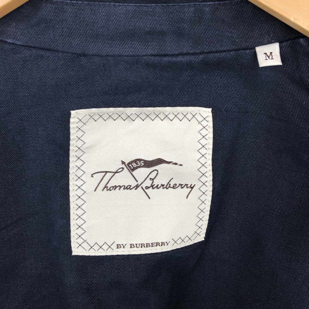 Burberry's Thomas Burberry Cotton Tailored Jacket, Men's Size M (approx.) cotton navy blue type Vintage Second Hand