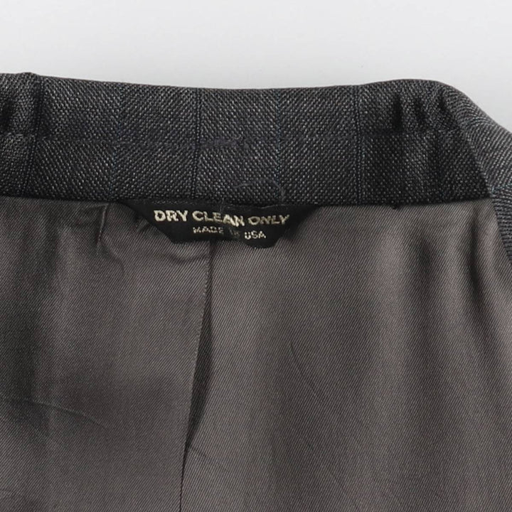 BILL BLASS Stripe Pattern Wool Tailored Jacket, Made in USA, Men's Size L (approx.) wool gray type Vintage Second Hand