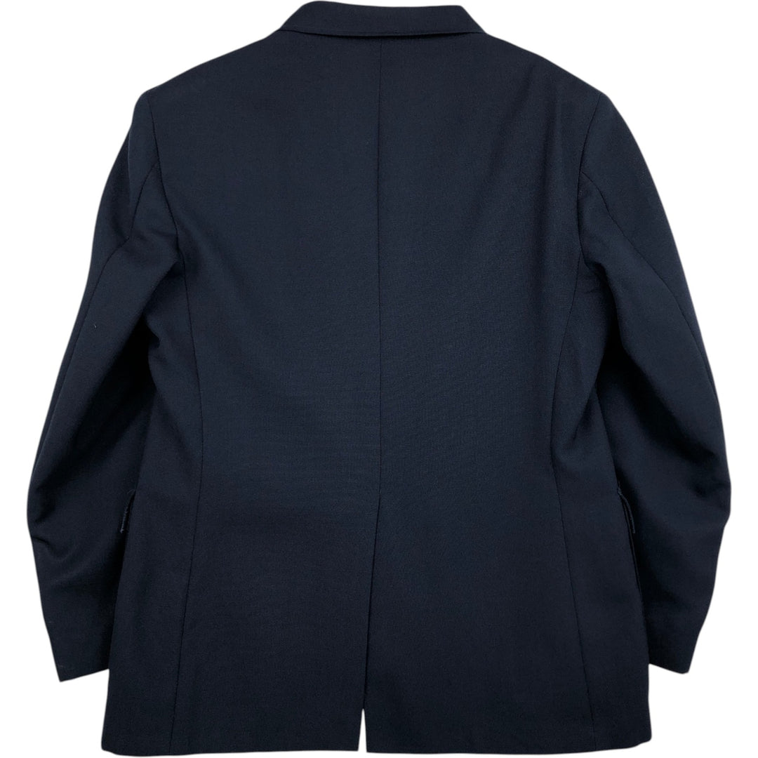 Edwards Navy Blazer Tailored Jacket, Made in USA, Men's Size L (approx.) unclear navy blue type Vintage Second Hand