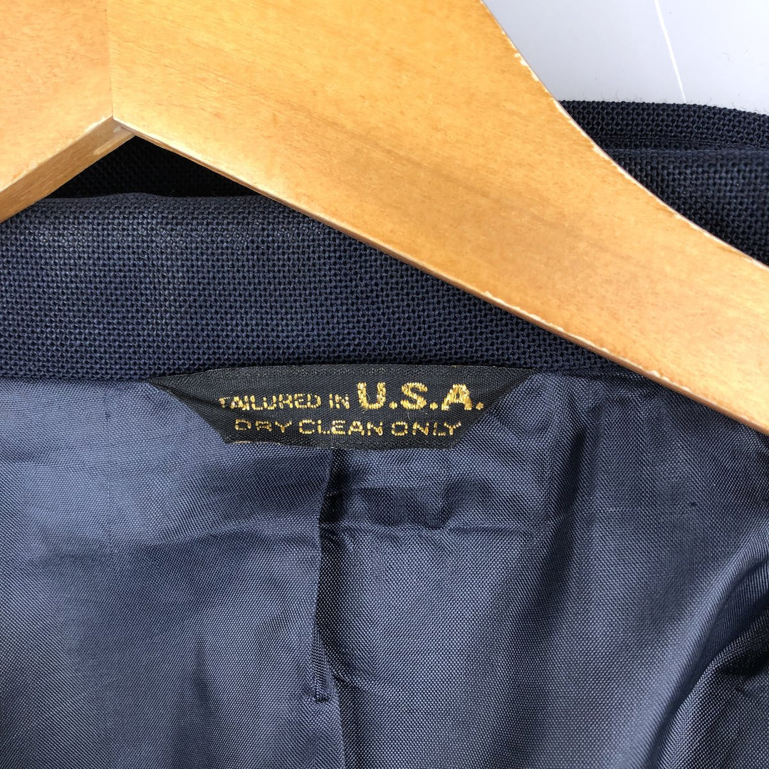 Edwards Navy Blazer Tailored Jacket, Made in USA, Men's Size L (approx.) unclear navy blue type Vintage Second Hand