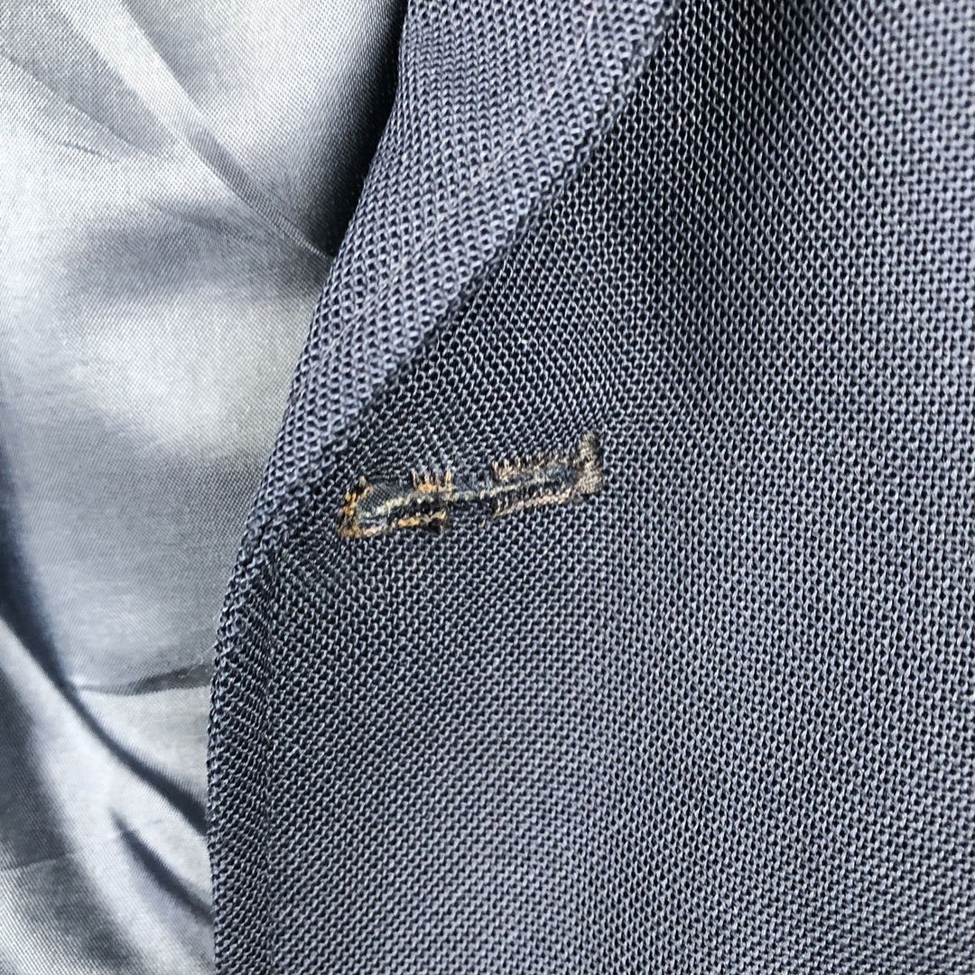 Edwards Navy Blazer Tailored Jacket, Made in USA, Men's Size L (approx.) unclear navy blue type Vintage Second Hand