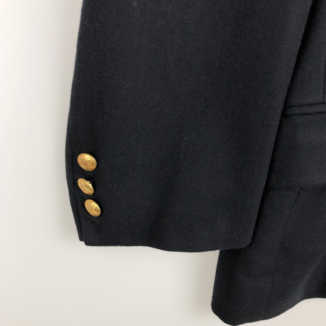 Banana Republic double-breasted peaked lapel navy blazer tailored jacket, made in the USA, men's size M equivalent. wool navy blue type Vintage Second Hand