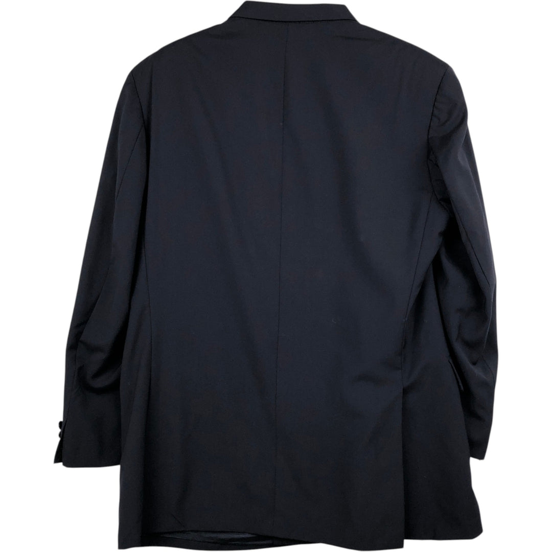Hugo Boss Peak Lapel Double-Breasted Wool Tailored Jacket, Men's Size XL (approx.) wool navy blue type Vintage Second Hand