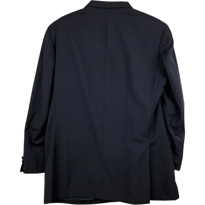 Hugo Boss Peak Lapel Double-Breasted Wool Tailored Jacket, Men's Size XL (approx.) wool navy blue type Vintage Second Hand