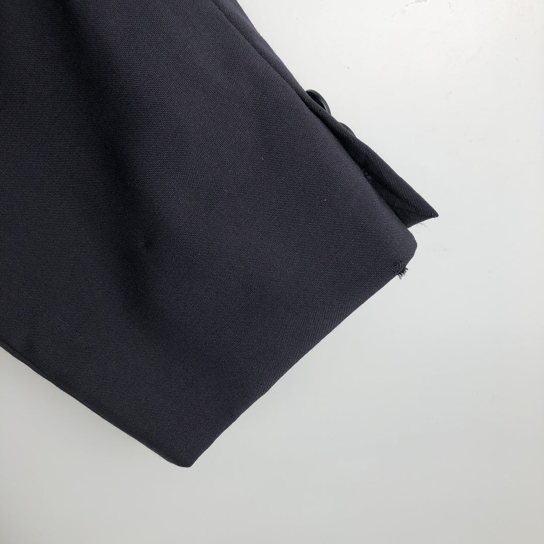 Hugo Boss Peak Lapel Double-Breasted Wool Tailored Jacket, Men's Size XL (approx.) wool navy blue type Vintage Second Hand