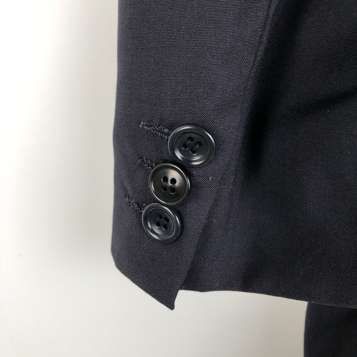 Hugo Boss Peak Lapel Double-Breasted Wool Tailored Jacket, Men's Size XL (approx.) wool navy blue type Vintage Second Hand