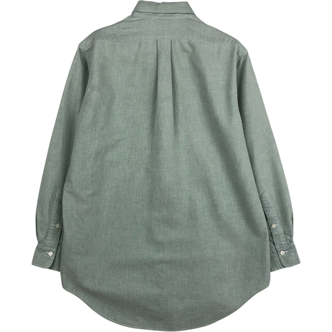 Ralph Lauren long-sleeved button-down shirt, Oxford fabric, men's size L (approx.) cotton Mint green Vintage Second Hand