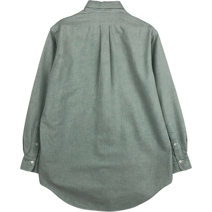 Ralph Lauren long-sleeved button-down shirt, Oxford fabric, men's size L (approx.) cotton Mint green Vintage Second Hand