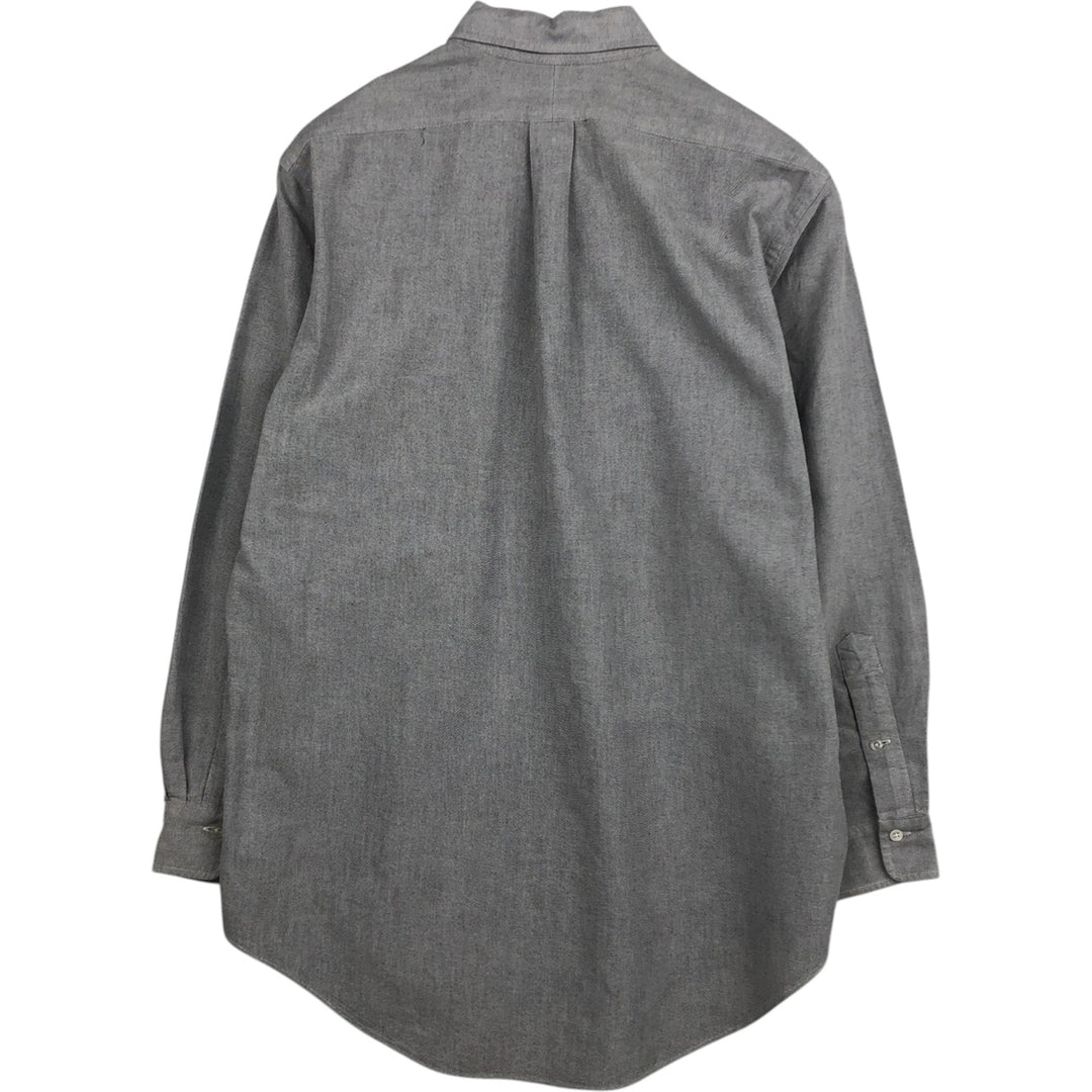 Ralph Lauren long sleeve button down shirt, men's size L cotton gray type Vintage Second Hand