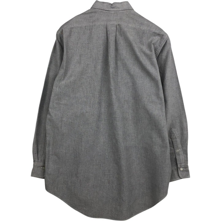 Ralph Lauren long sleeve button down shirt, men's size L cotton gray type Vintage Second Hand