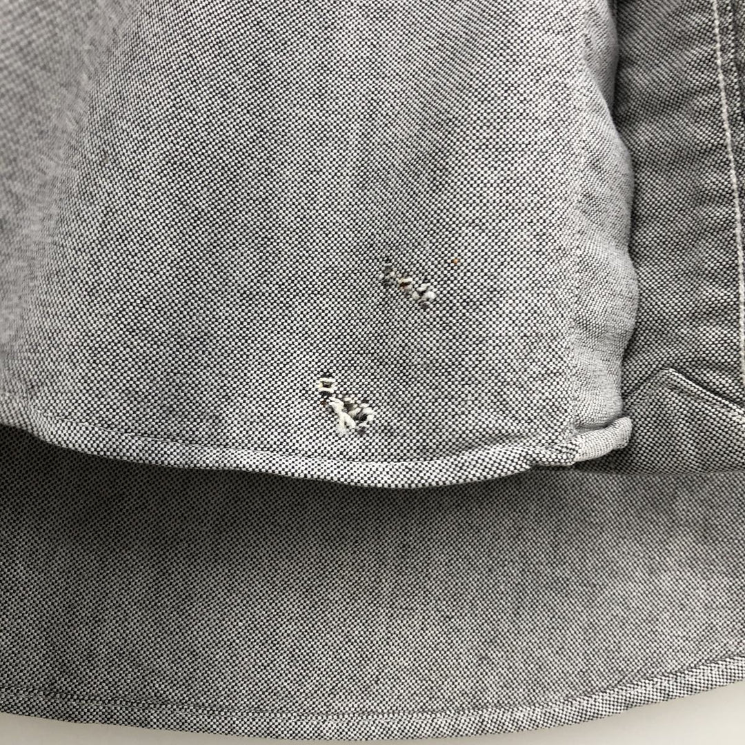 Ralph Lauren long sleeve button down shirt, men's size L cotton gray type Vintage Second Hand