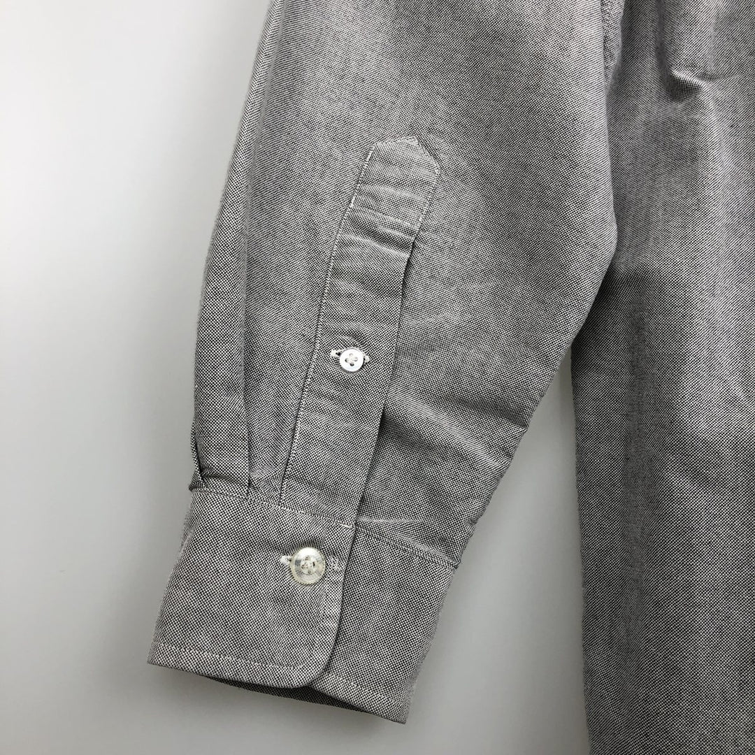 Ralph Lauren long sleeve button down shirt, men's size L cotton gray type Vintage Second Hand