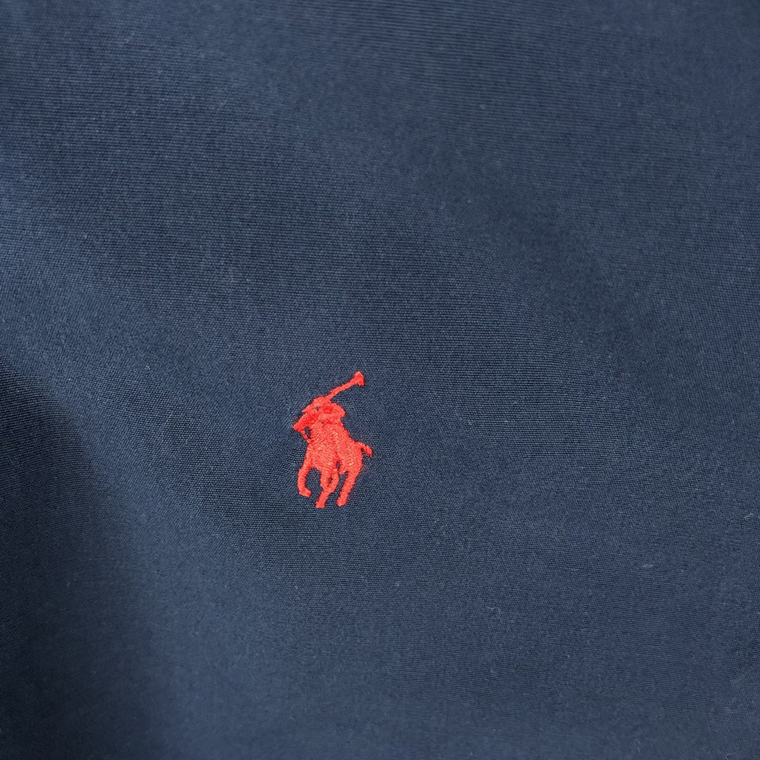 Ralph Lauren Classic Fit Long Sleeve Button Down Shirt Men's XXL cotton navy blue type Vintage Second Hand