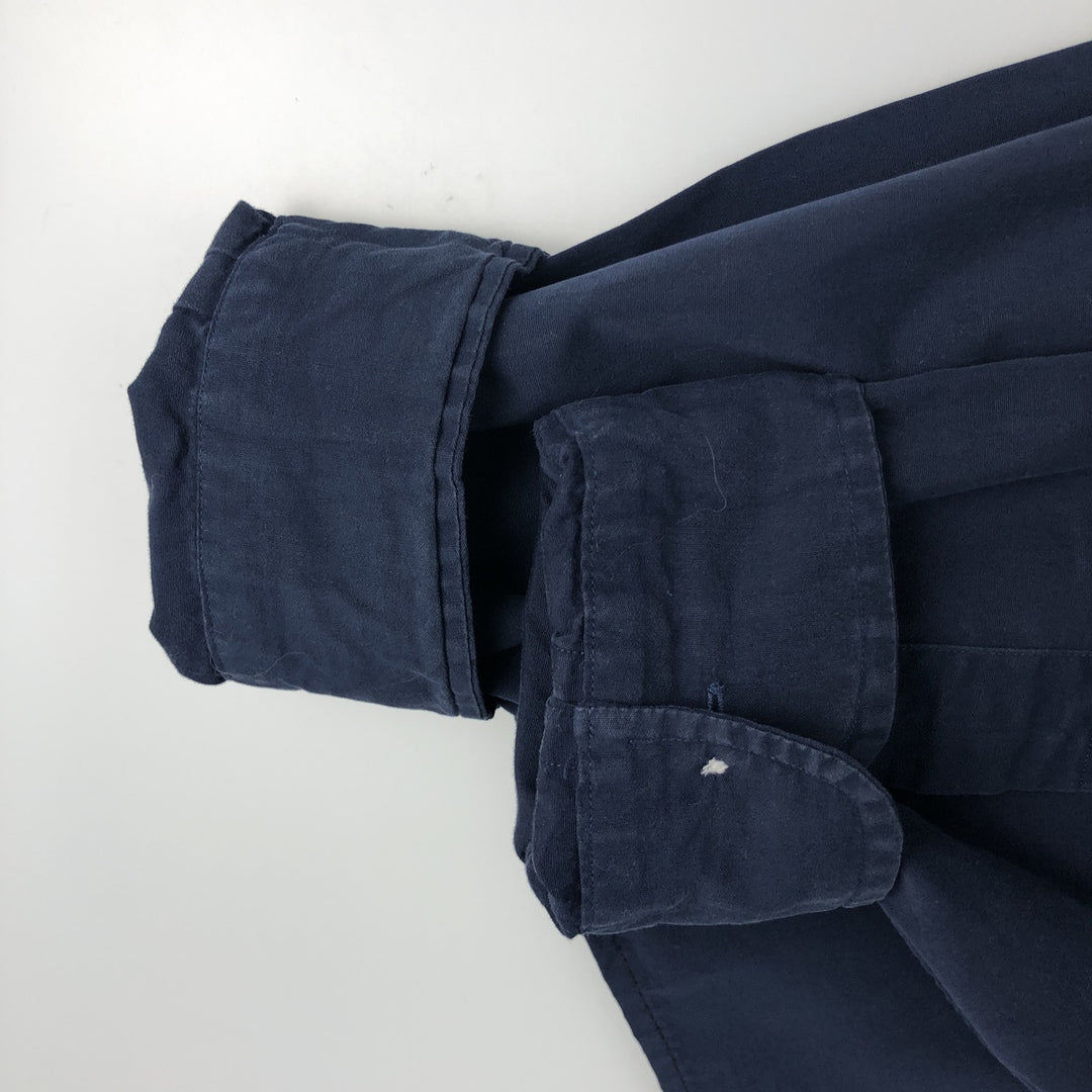 Ralph Lauren Classic Fit Long Sleeve Button Down Shirt Men's XXL cotton navy blue type Vintage Second Hand