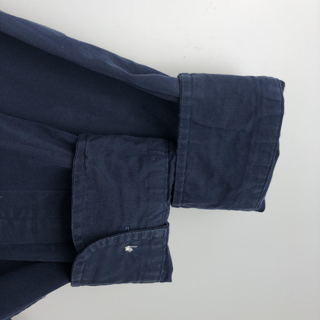 Ralph Lauren Classic Fit Long Sleeve Button Down Shirt Men's XXL cotton navy blue type Vintage Second Hand