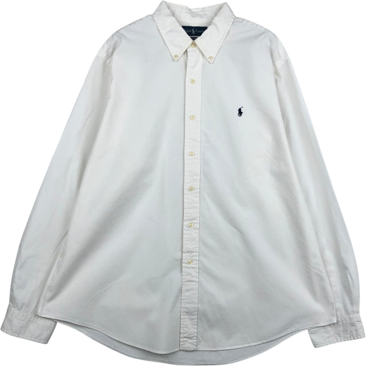 Ralph Lauren Custom Fit Long Sleeve Button Down Shirt Men's XXL cotton white type Vintage Second Hand