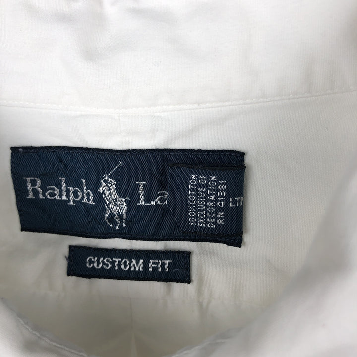 Ralph Lauren Custom Fit Long Sleeve Button Down Shirt Men's XXL cotton white type Vintage Second Hand
