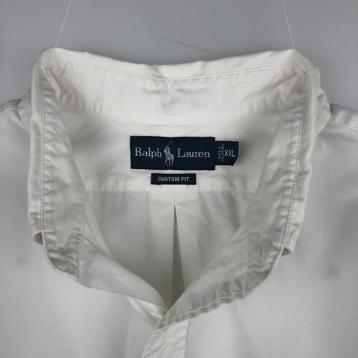 Ralph Lauren Custom Fit Long Sleeve Button Down Shirt Men's XXL cotton white type Vintage Second Hand
