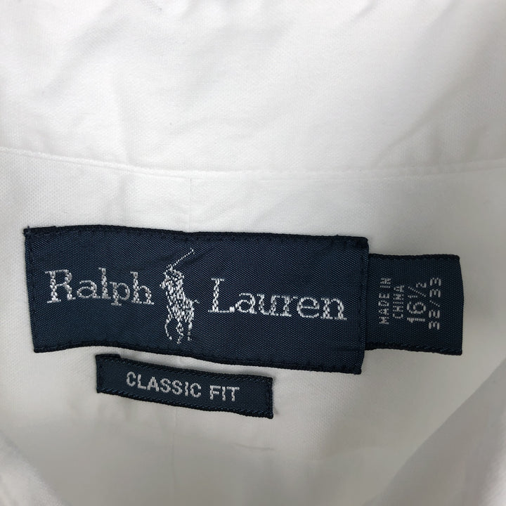 Ralph Lauren Classic Fit Long Sleeve Button Down Shirt, Men's Size L cotton white type Vintage Second Hand