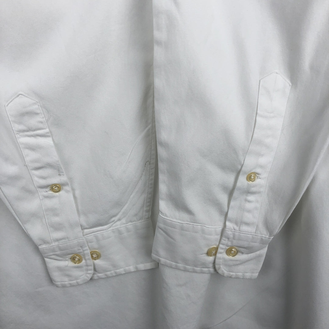 Ralph Lauren Classic Fit Long Sleeve Button Down Shirt, Men's Size L cotton white type Vintage Second Hand