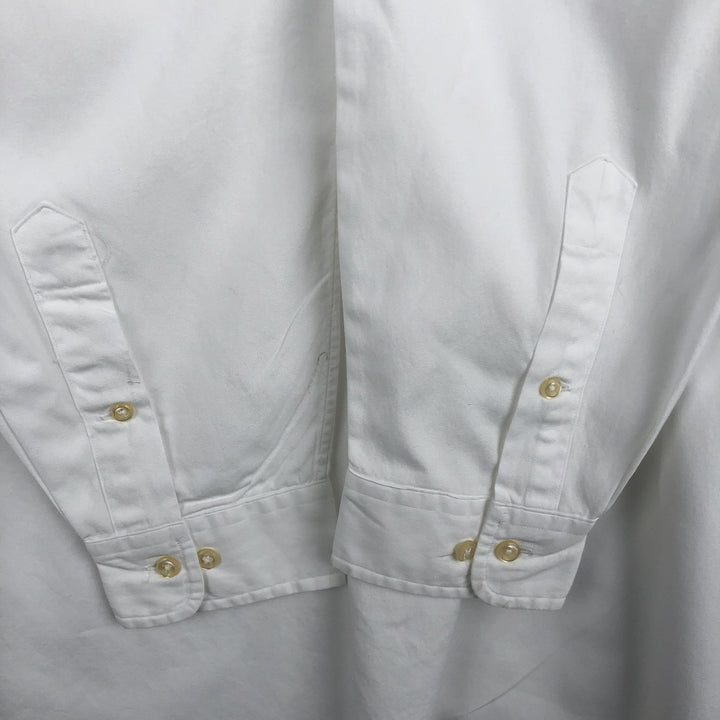 Ralph Lauren Classic Fit Long Sleeve Button Down Shirt, Men's Size L cotton white type Vintage Second Hand