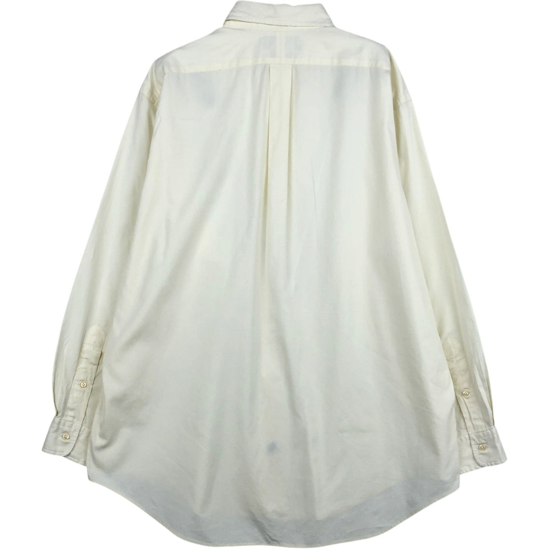 Ralph Lauren YARMOUTH long sleeve button down shirt, men's size L cotton Beige type Vintage Second Hand
