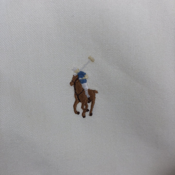 Ralph Lauren YARMOUTH long sleeve button down shirt, men's size L cotton Beige type Vintage Second Hand
