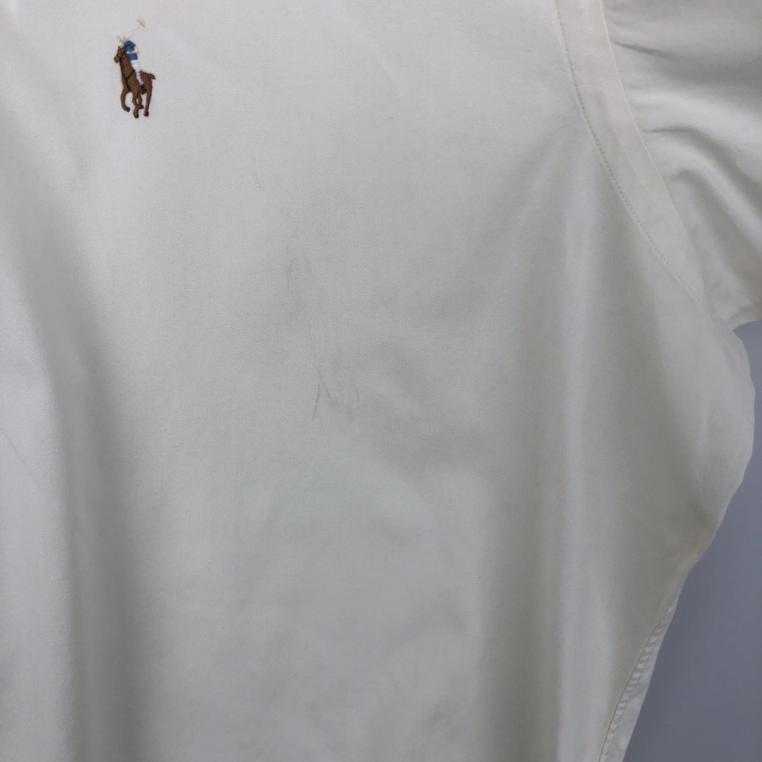 Ralph Lauren YARMOUTH long sleeve button down shirt, men's size L cotton Beige type Vintage Second Hand