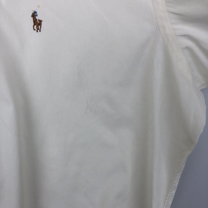 Ralph Lauren YARMOUTH long sleeve button down shirt, men's size L cotton Beige type Vintage Second Hand