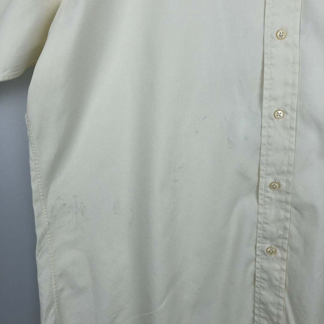 Ralph Lauren YARMOUTH long sleeve button down shirt, men's size L cotton Beige type Vintage Second Hand