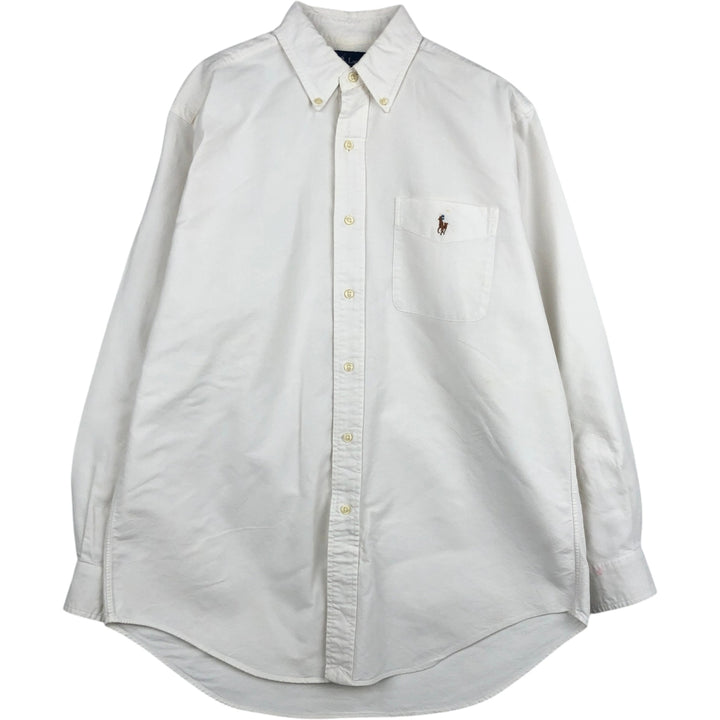Ralph Lauren Classic Fit Long Sleeve Button Down Shirt Men's M cotton white type Vintage Second Hand