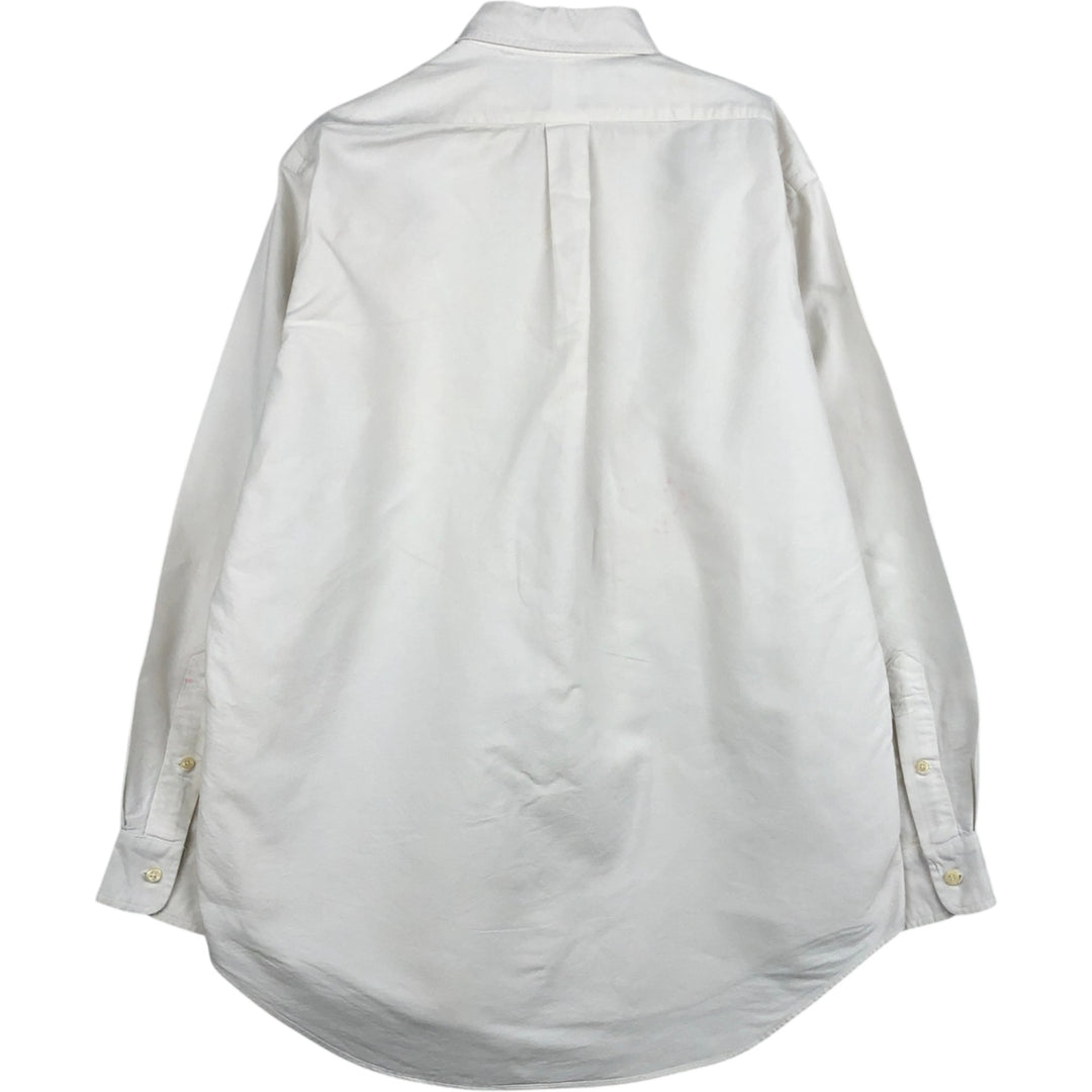 Ralph Lauren Classic Fit Long Sleeve Button Down Shirt Men's M cotton white type Vintage Second Hand