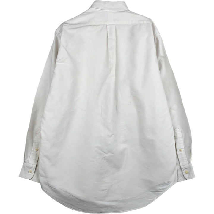 Ralph Lauren Classic Fit Long Sleeve Button Down Shirt Men's M cotton white type Vintage Second Hand