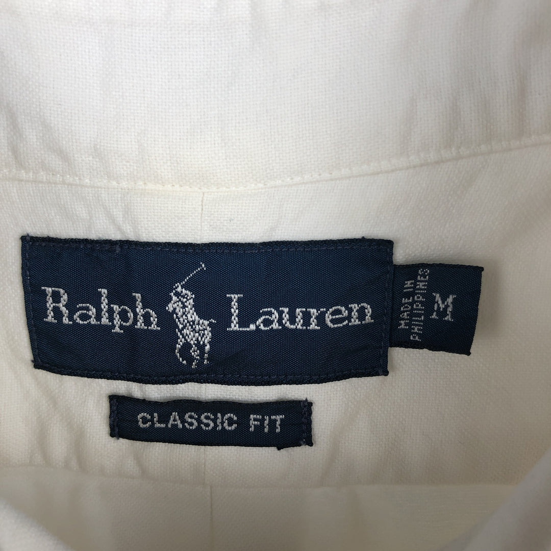 Ralph Lauren Classic Fit Long Sleeve Button Down Shirt Men's M cotton white type Vintage Second Hand
